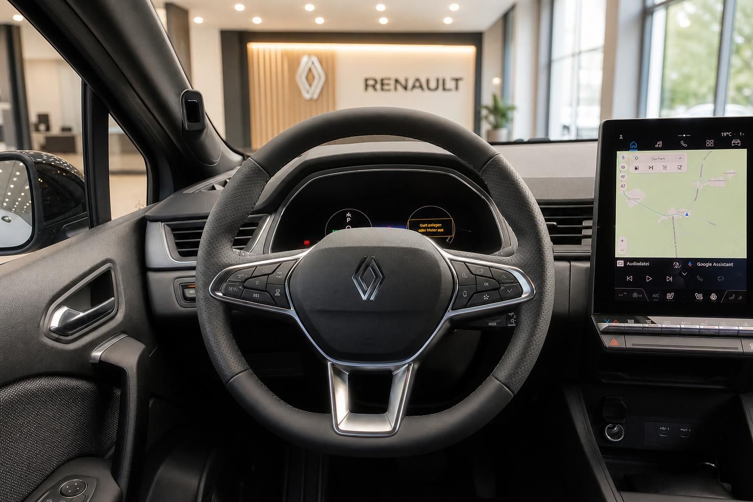 Renault Cockpit Lenkrad Armaturenbrett Touchscreen Navigation Innenraum