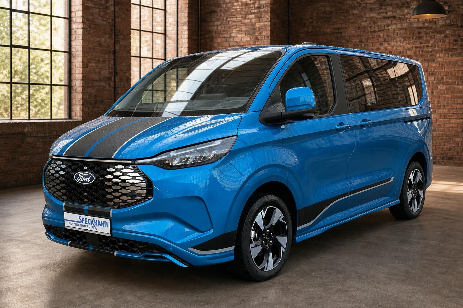 Ford Tourneo Custom 340 L1 Elektro Sport Panoramadach el.AHK Navi Kamera 19Zoll B&O