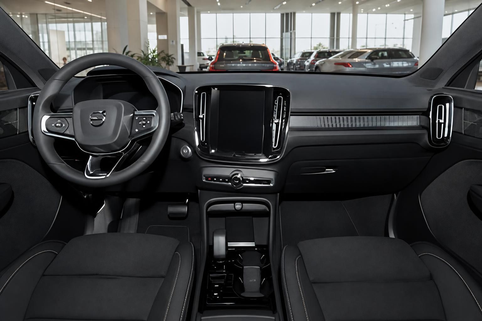 Volvo XC40 Cockpit mit Lenkrad und Touchscreen