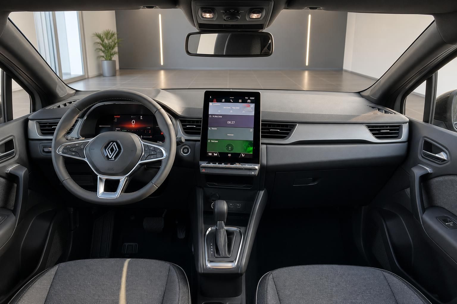 Renault Captur Cockpit mit digitalem Kombiinstrument und großem Touchscreen-Display