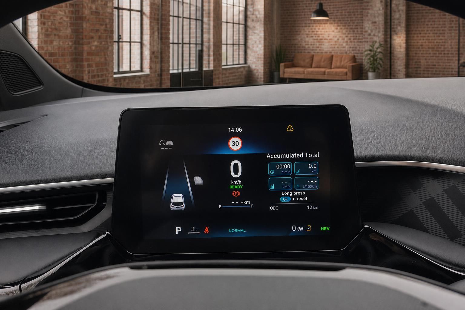 MG Infotainment Display mit Fahrassistenz und Fahrzeugdaten Anzeige