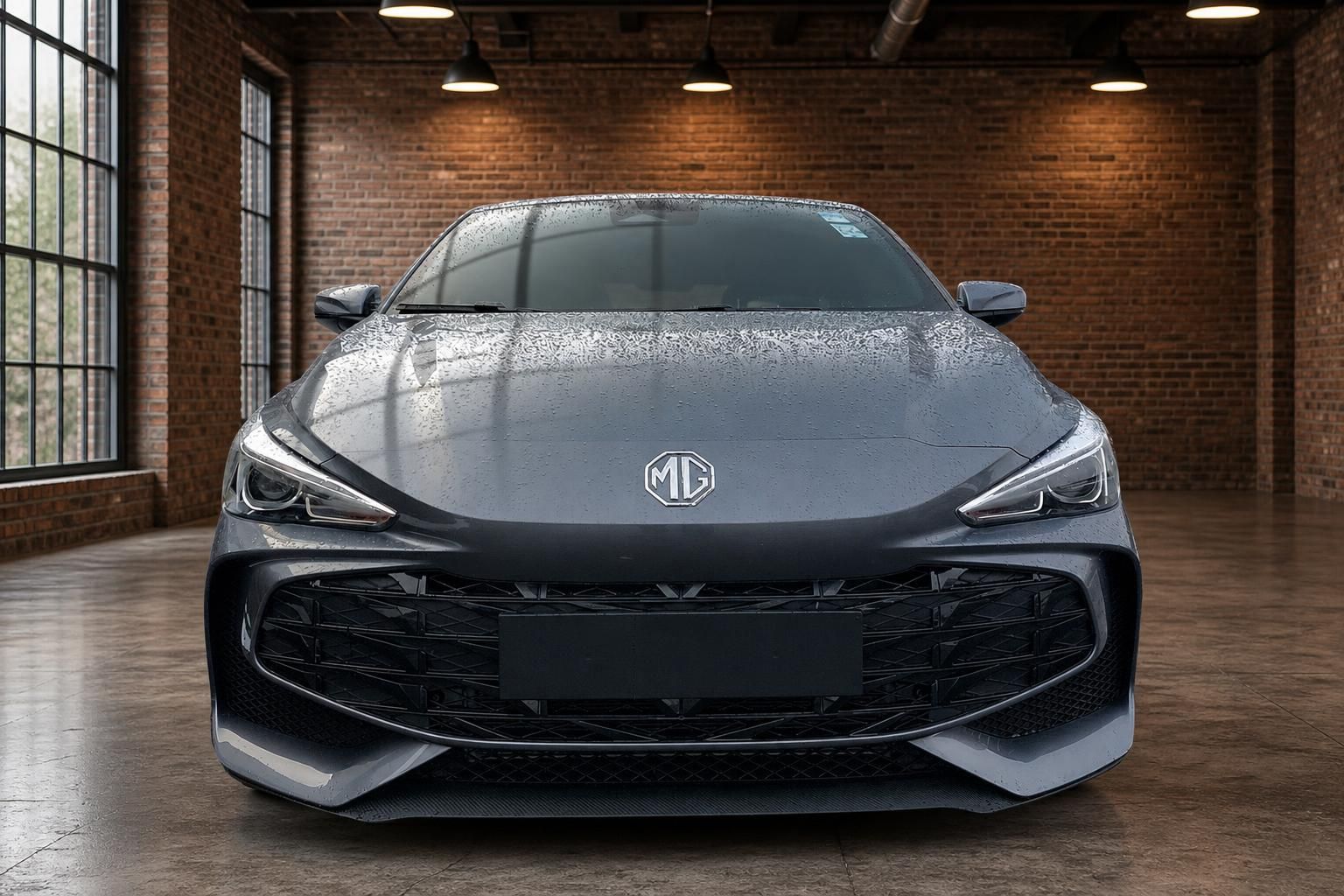 MG3 Hybrid+ grau, Frontansicht mit Kuehlergrill