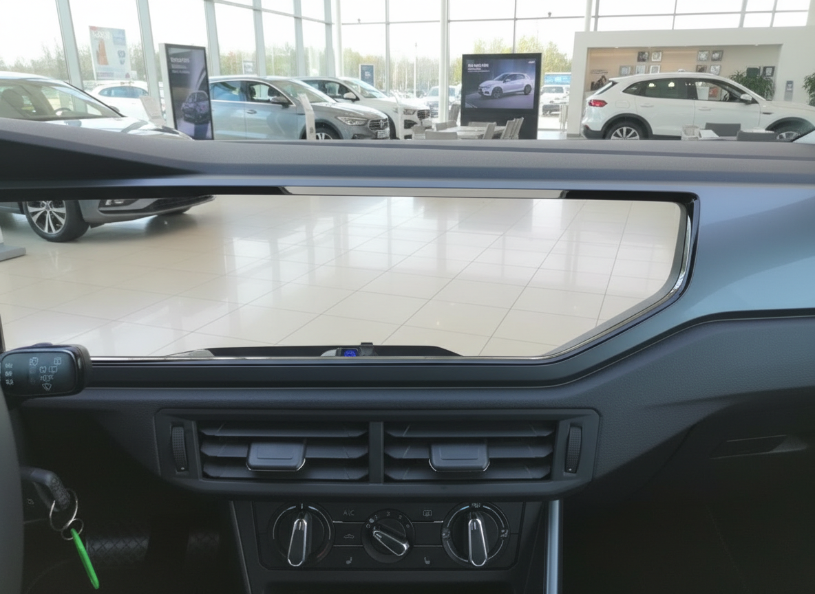 VW Polo Innenraum Armaturenbrett mit Klimabedienung im Autohaus