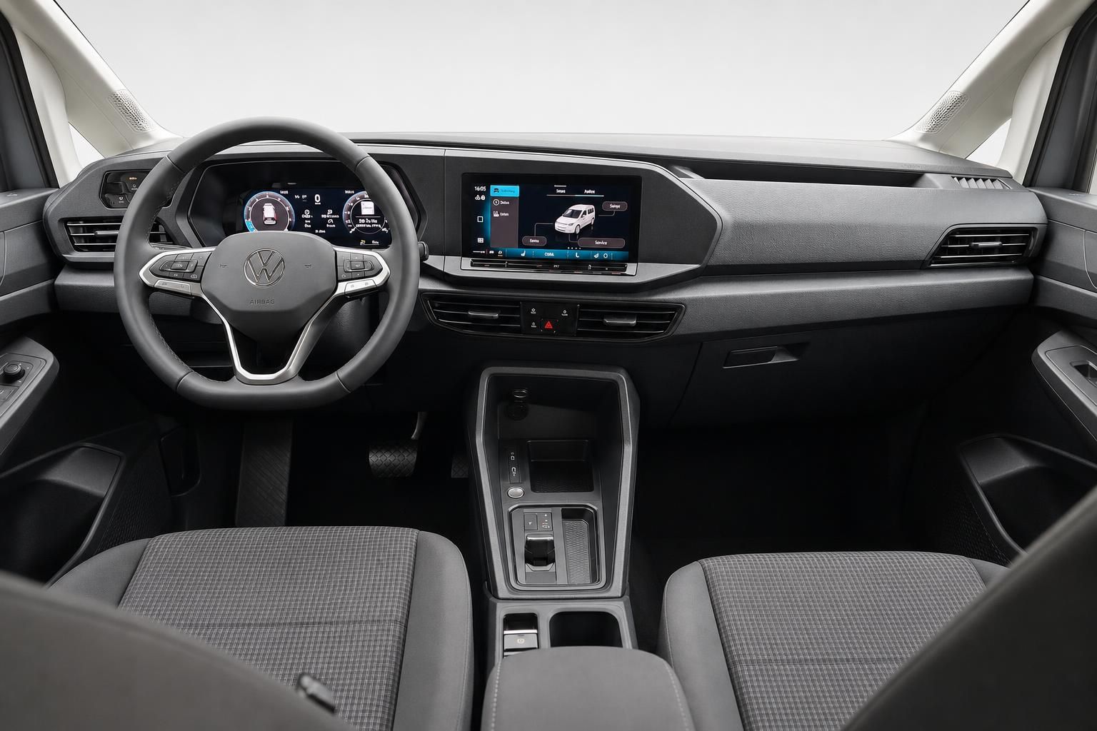 VW Caddy Cockpit mit digitalem Display und Multifunktionslenkrad