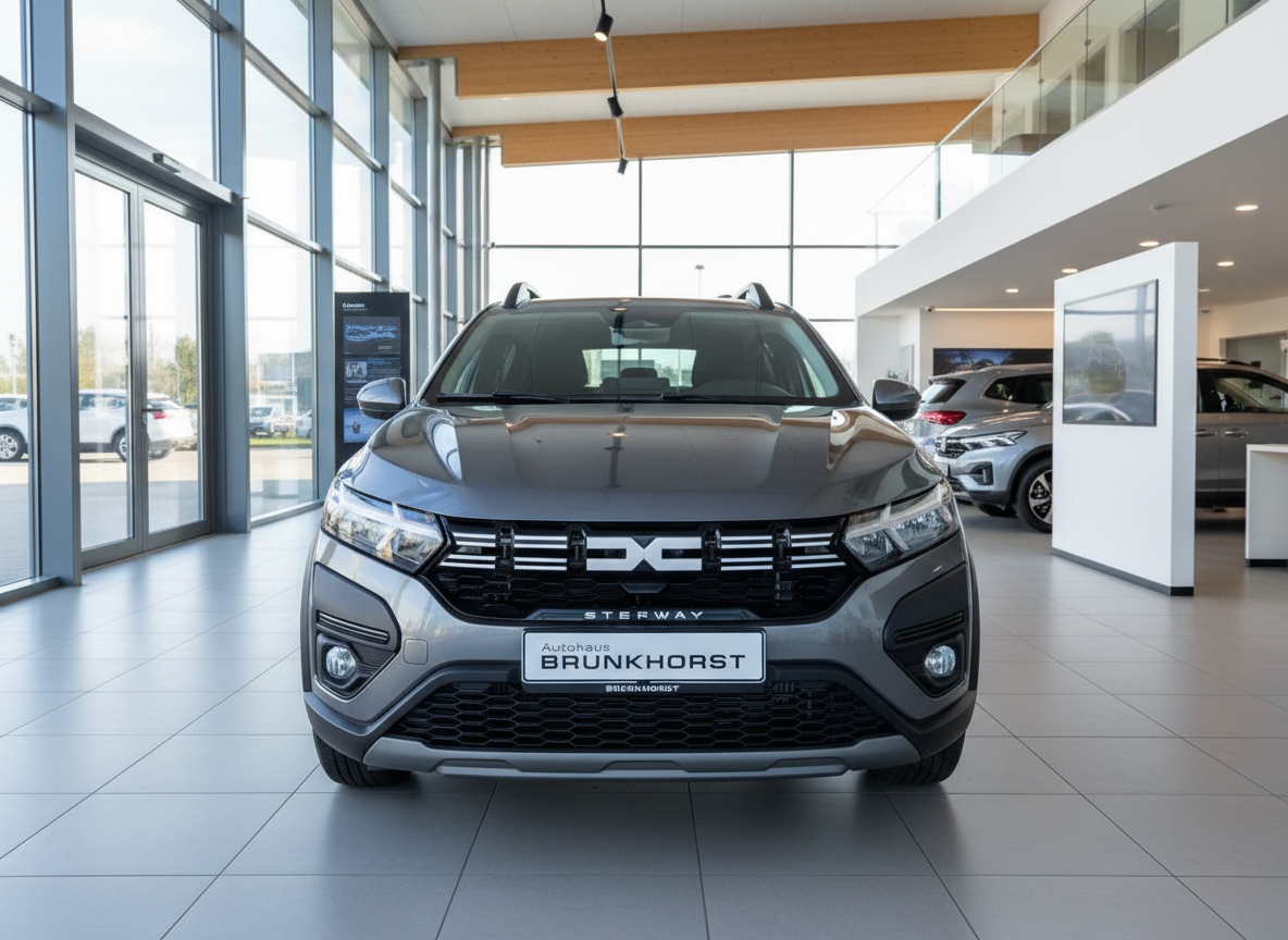 Dacia Jogger Stepway Frontansicht grau im Autohaus Brunkhorst Showroom