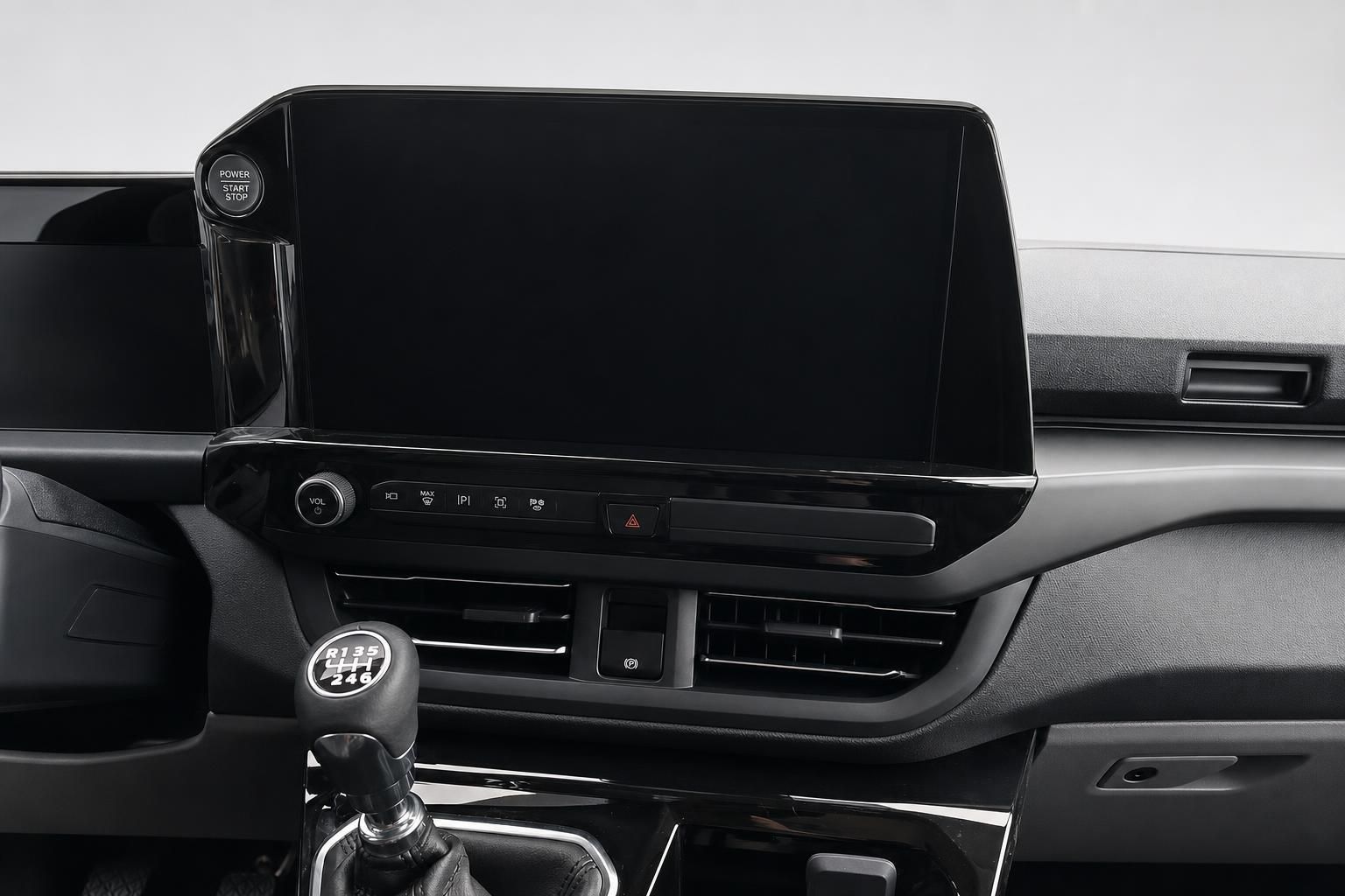 Ford Cockpit Detail: Touchscreen-Infotainment und Schaltknauf im Fokus