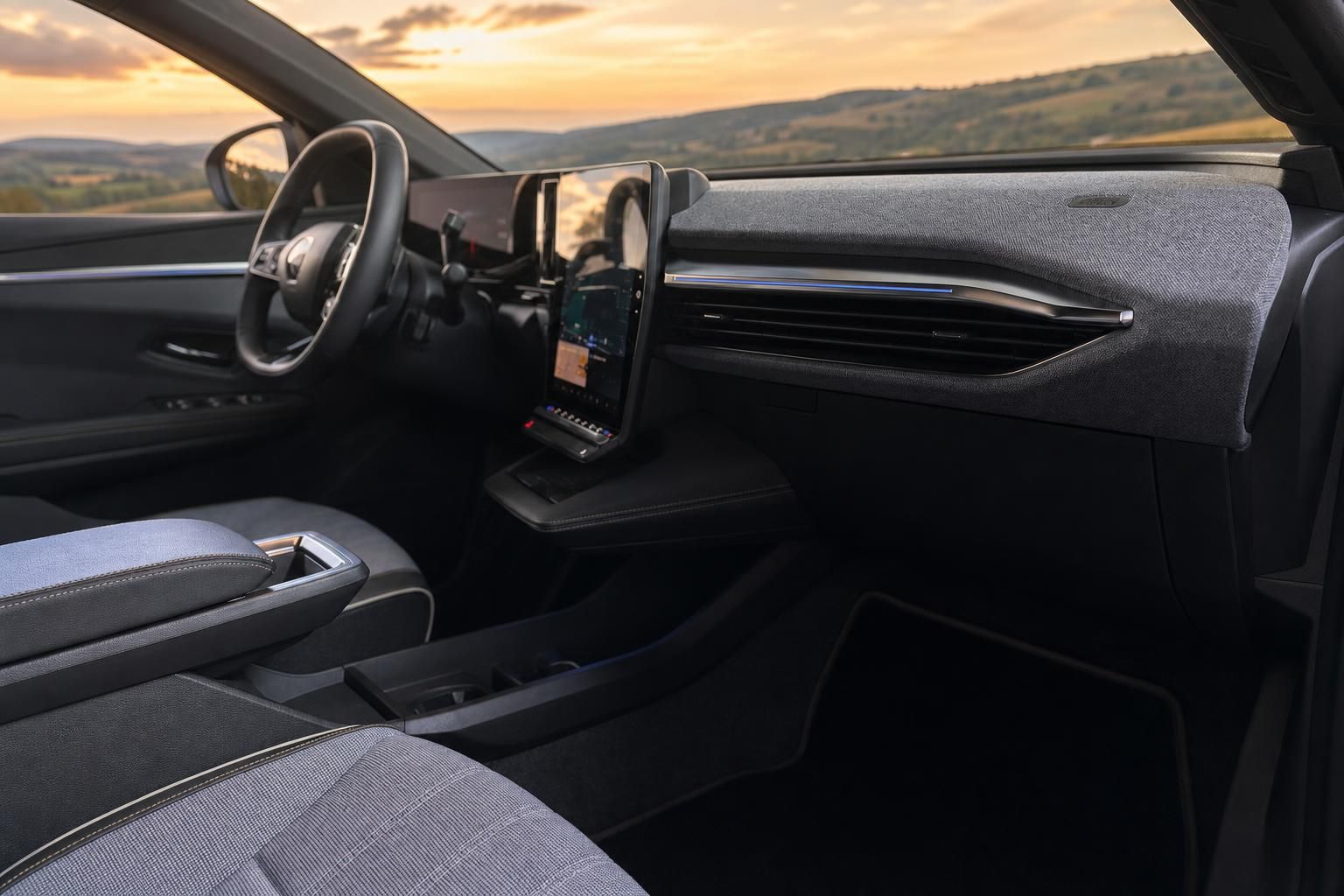 Renault Cockpit Detailansicht Armaturenbrett mit Navigationsdisplay