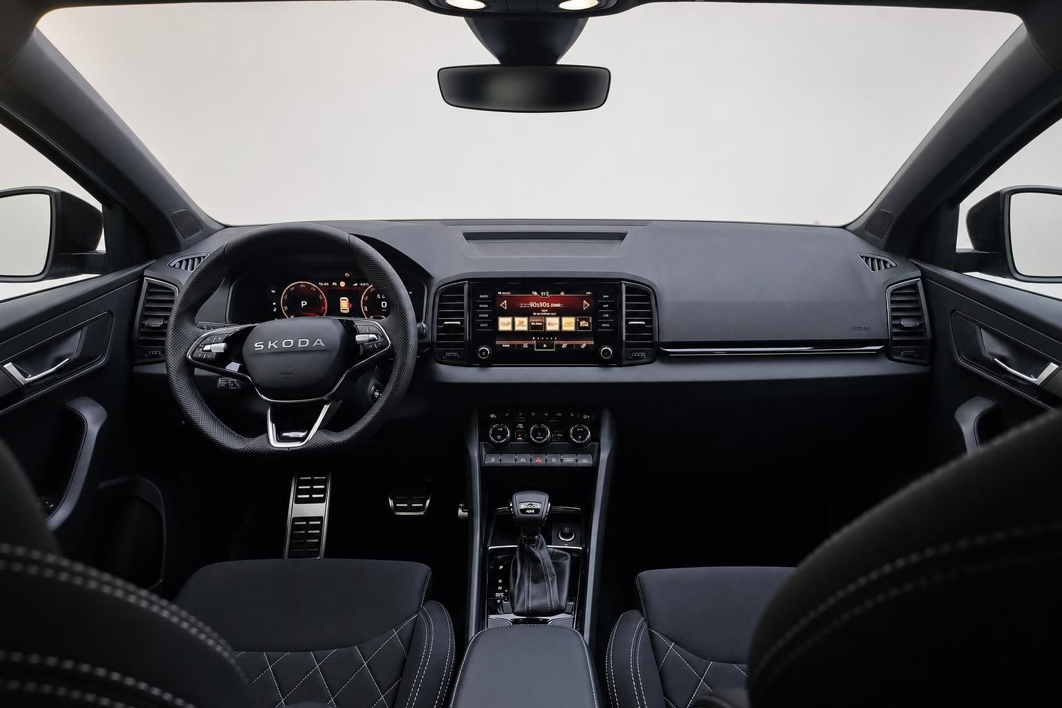 Skoda Cockpit mit Lenkrad und Armaturenbrett Innenansicht