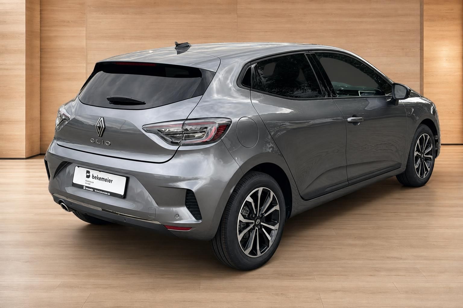 Renault Clio grau metallic Heckansicht – 5-türiger Kleinwagen bei Autohaus Bekemeier