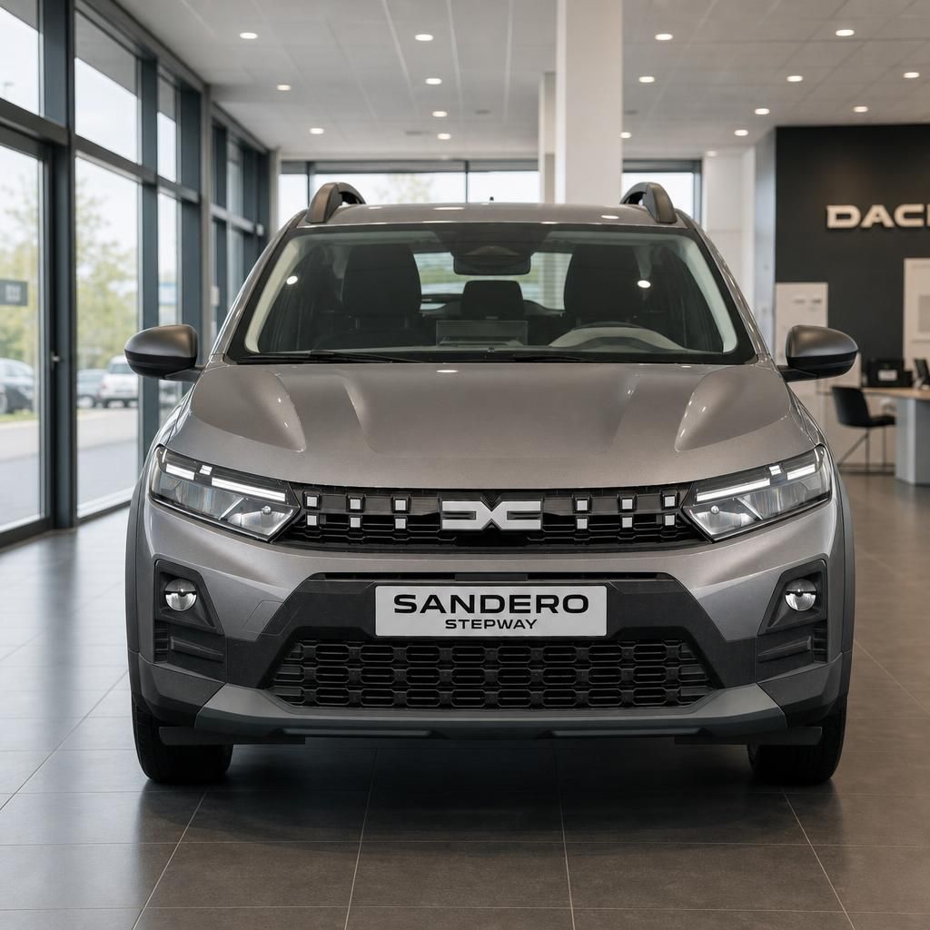 Dacia Sandero Stepway grau Frontansicht Nahaufnahme