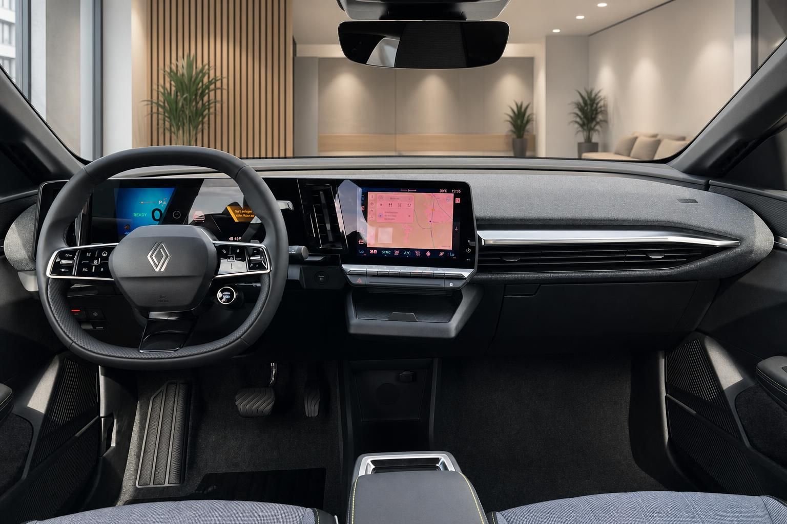 Renault Megane E-Tech Cockpit mit Lenkrad und Digital-Display Innenraum