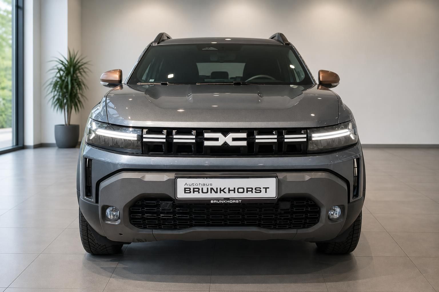 Dacia Duster Frontansicht mit LED-Scheinwerfern bei Autohaus Brunkhorst