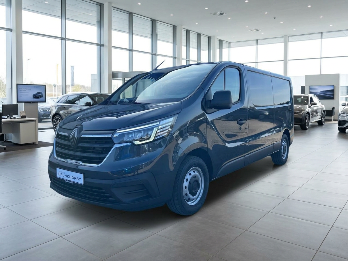 Renault Trafic Kastenwagen in Dunkelblau im Autohaus Brunkhorst Showroom