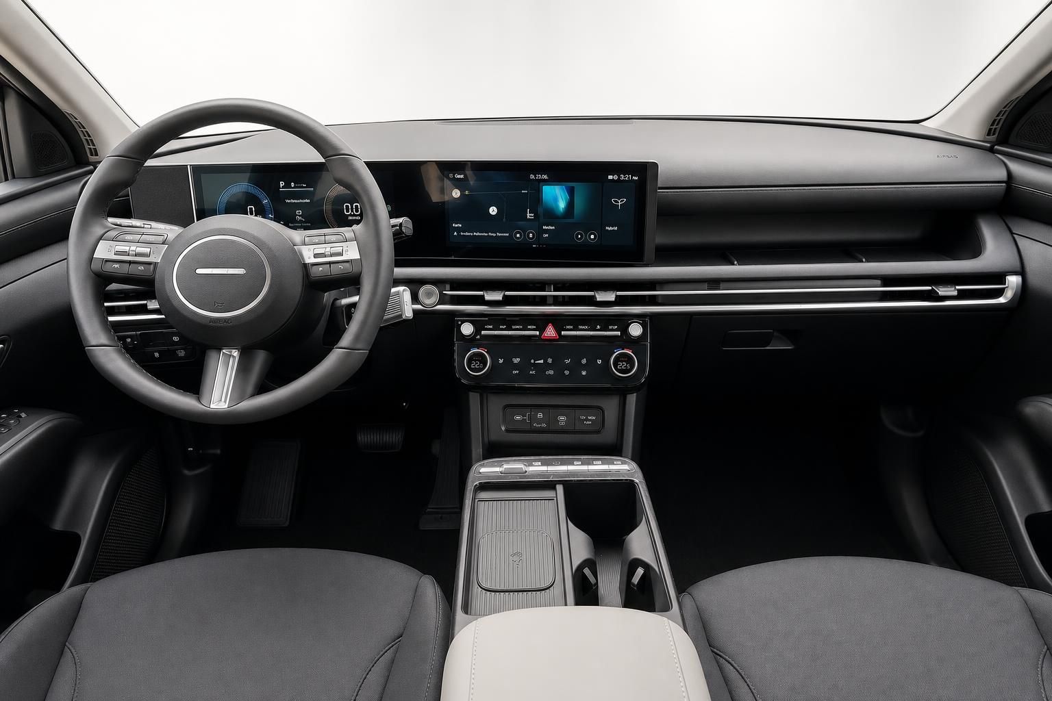 Hyundai Cockpit mit Lenkrad und digitalem Infotainment-Display