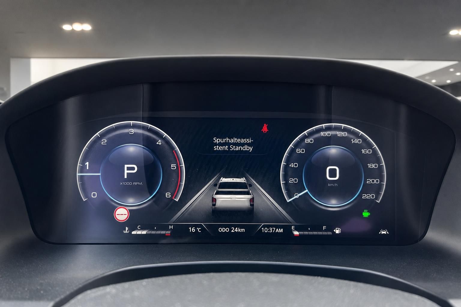 Digitales Kombiinstrument Pickup-Truck mit Tachometer und Spurhalteassistent