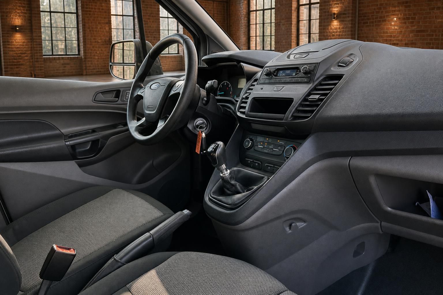 Ford Innenraum Cockpit mit Lenkrad Schaltung und Mittelkonsole