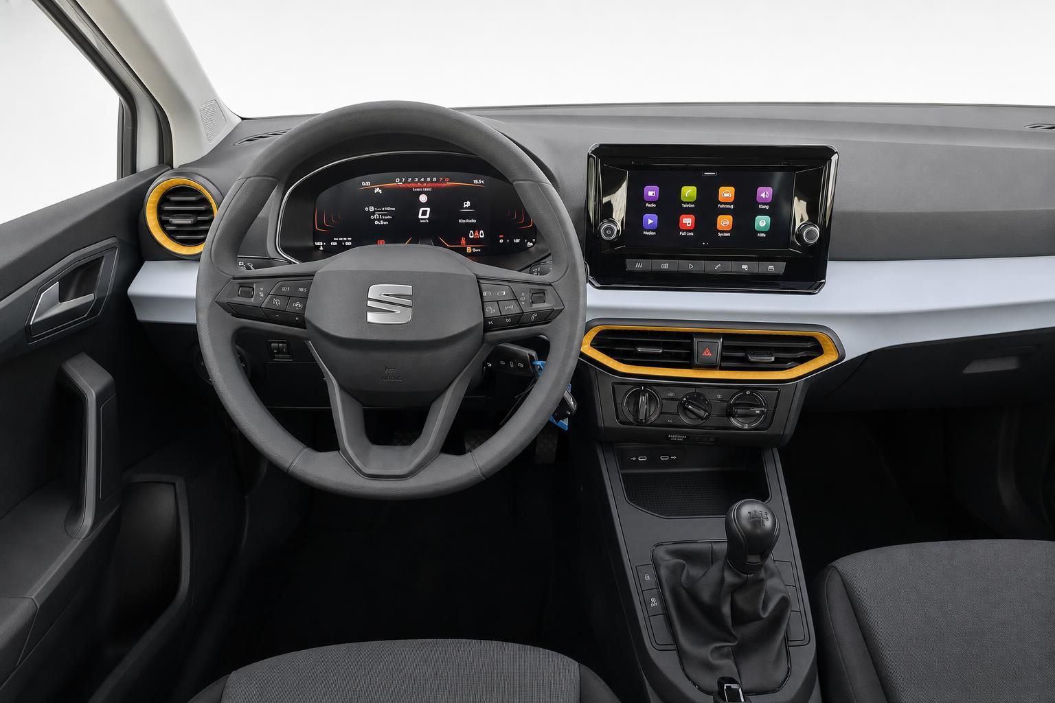 SEAT Ibiza Cockpit Lenkrad und Infotainment Display