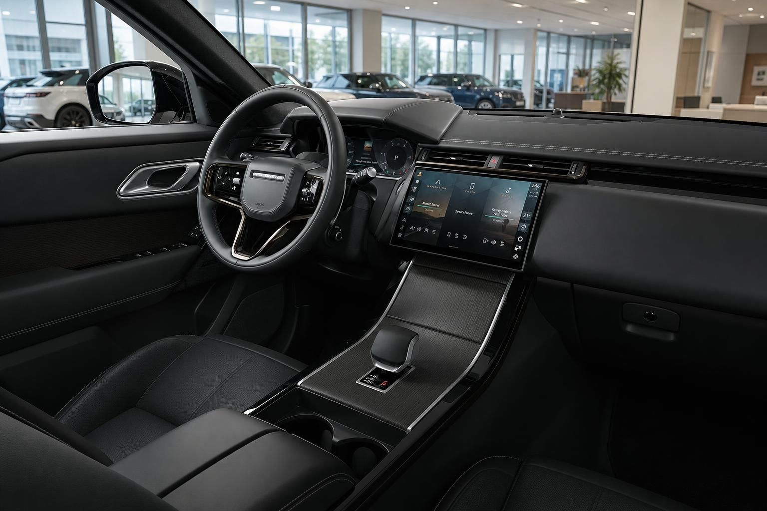 Range Rover Velar Innenraum mit Cockpit und Touchscreen