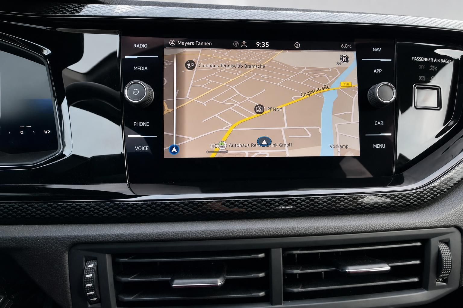 VW Polo Navigationssystem und Infotainment Display