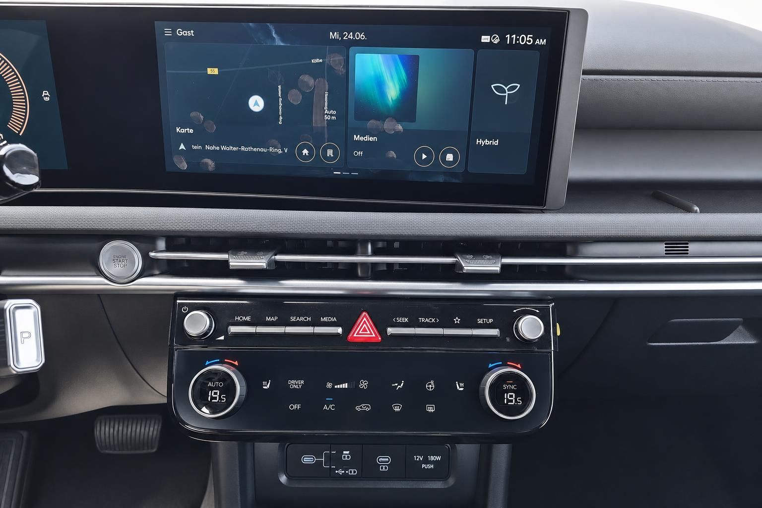 Hyundai Infotainment-Display und Klimabedienung im Detail