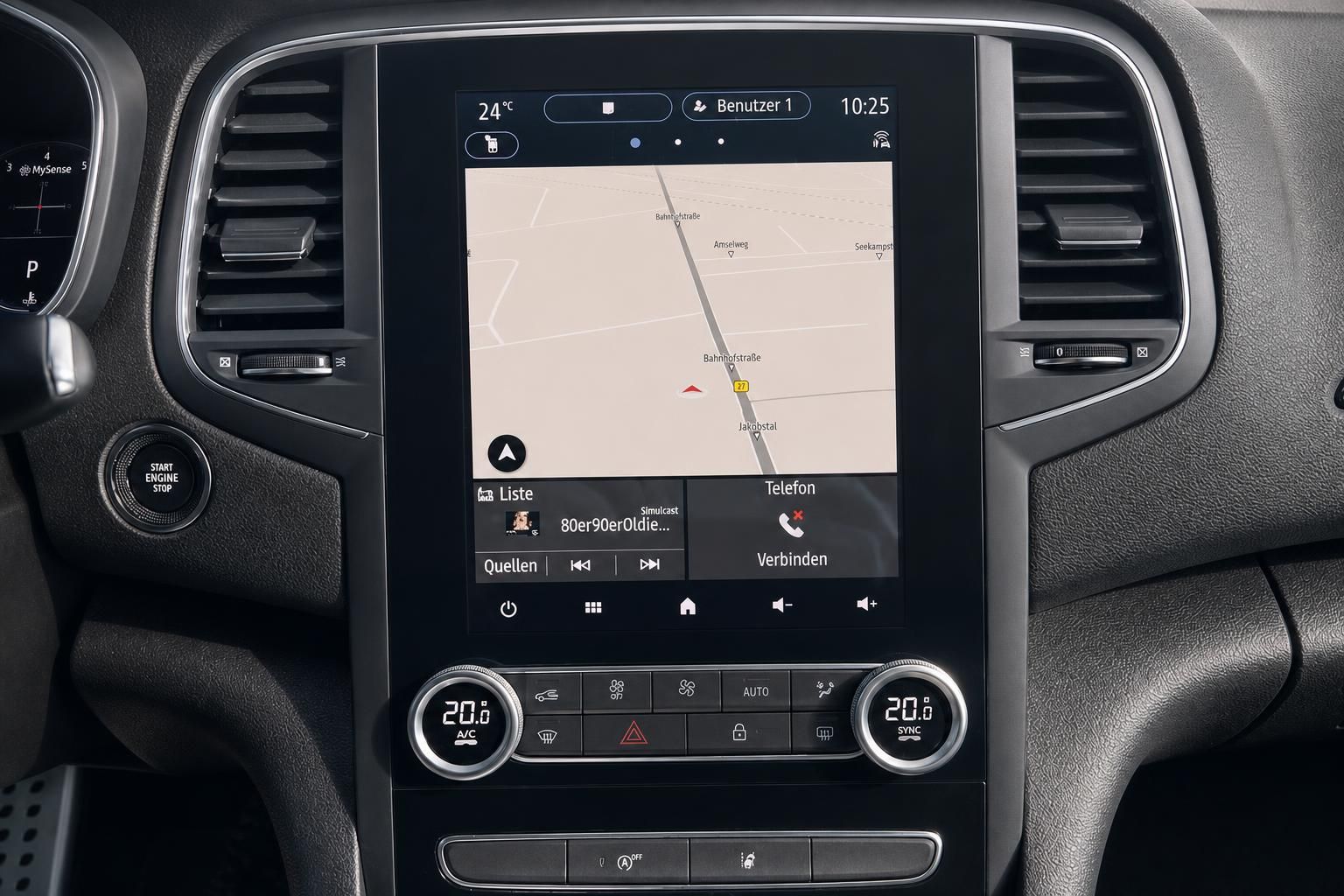 Renault Navigationssystem und Klimabedienung im Detail
