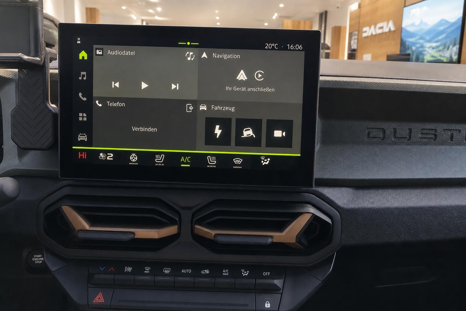 Dacia Duster Touchscreen Infotainmentsystem im Detail