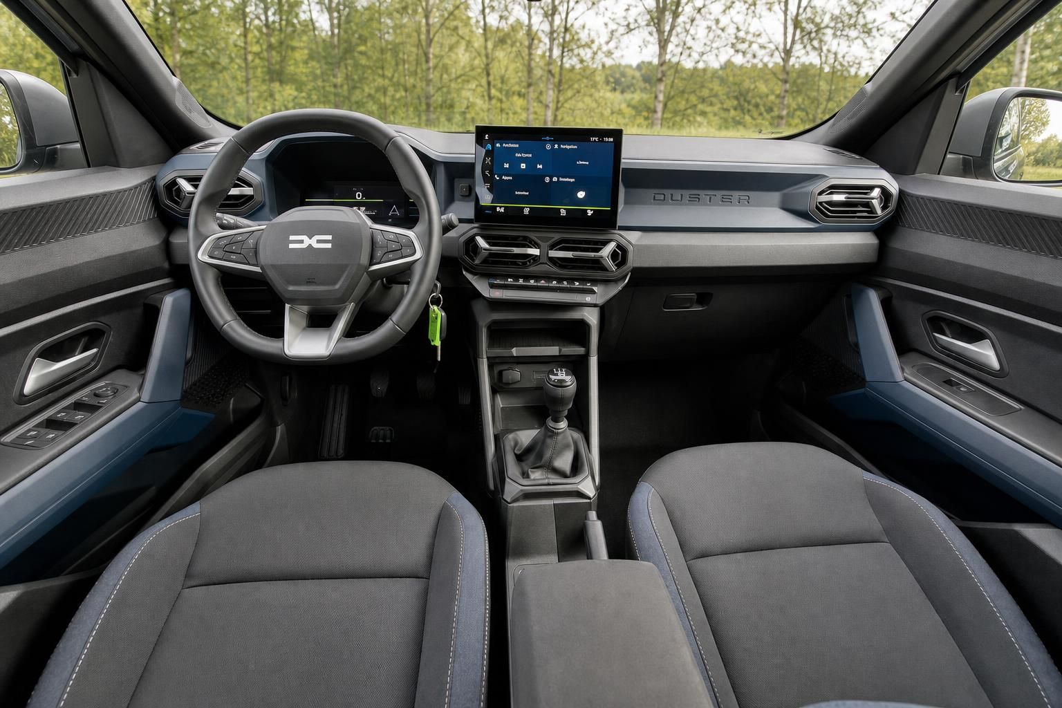 Dacia Duster Innenraum mit Cockpit und Lenkrad