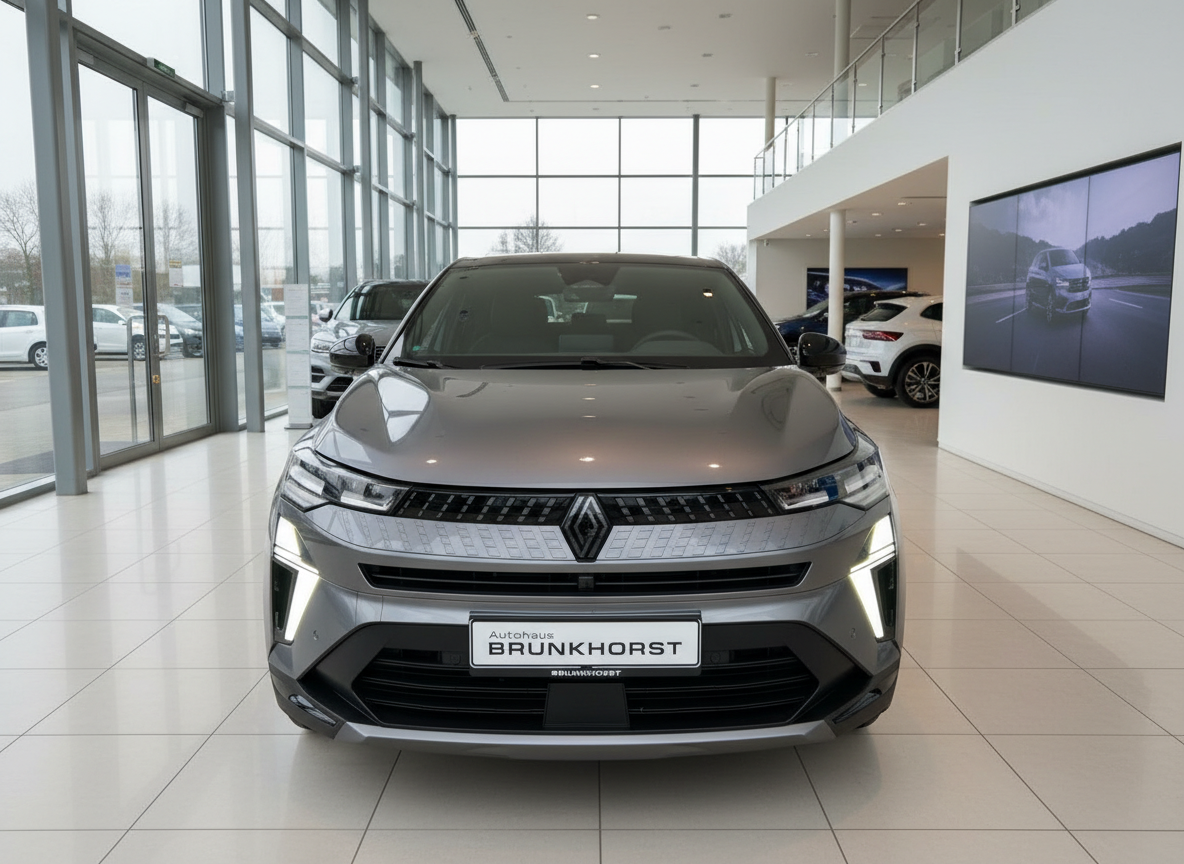 Renault SUV in Grau Frontansicht im Autohaus Brunkhorst Showroom