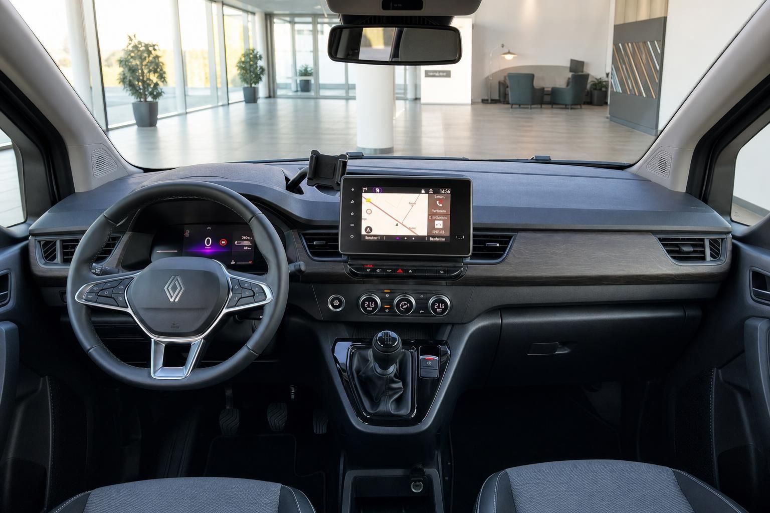 Renault Kangoo Cockpit - Armaturenbrett, Touchscreen und Mittelkonsole des Familienvans