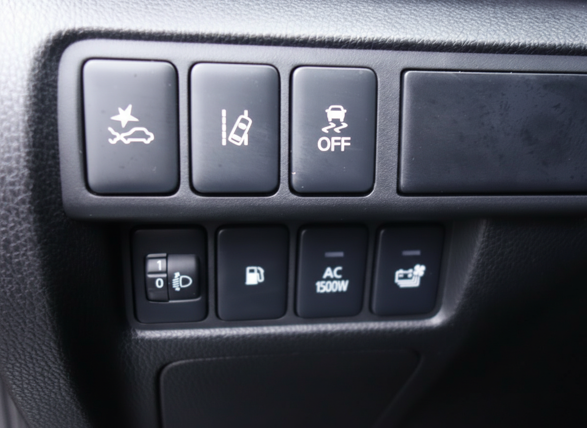 Fahrzeug-Schalterleiste mit Spurhalteassistent, Kollisionswarnung, Stabilitätsprogramm-OFF und AC 1500W Knöpfen
