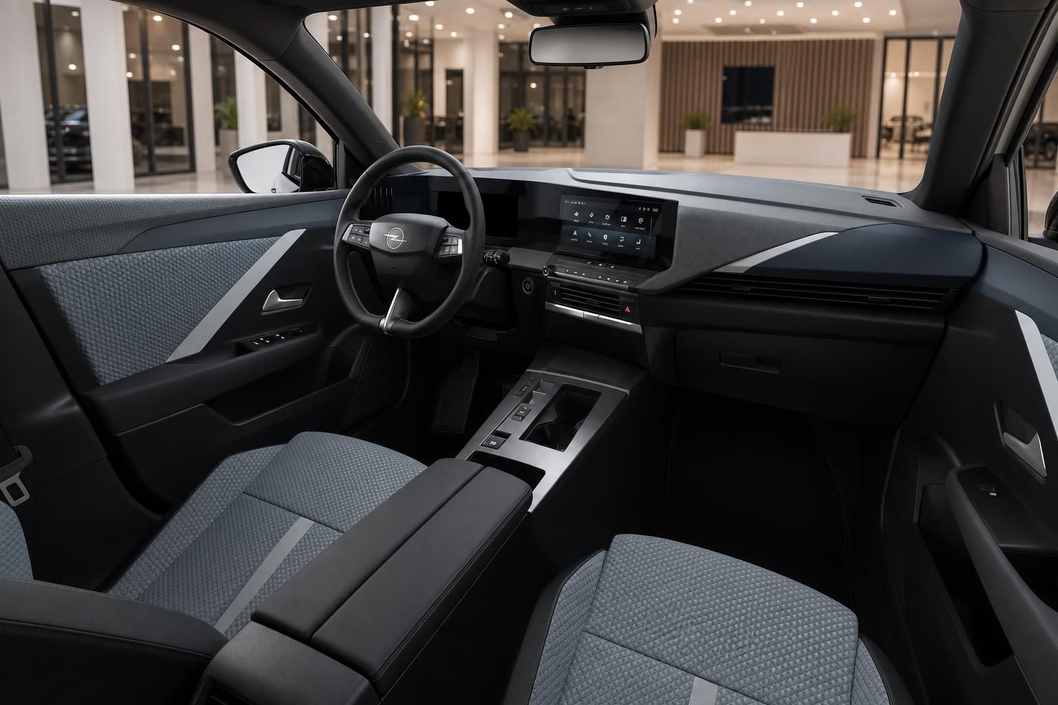 Opel Astra Innenraum Cockpit mit Lenkrad und Touchscreen Display