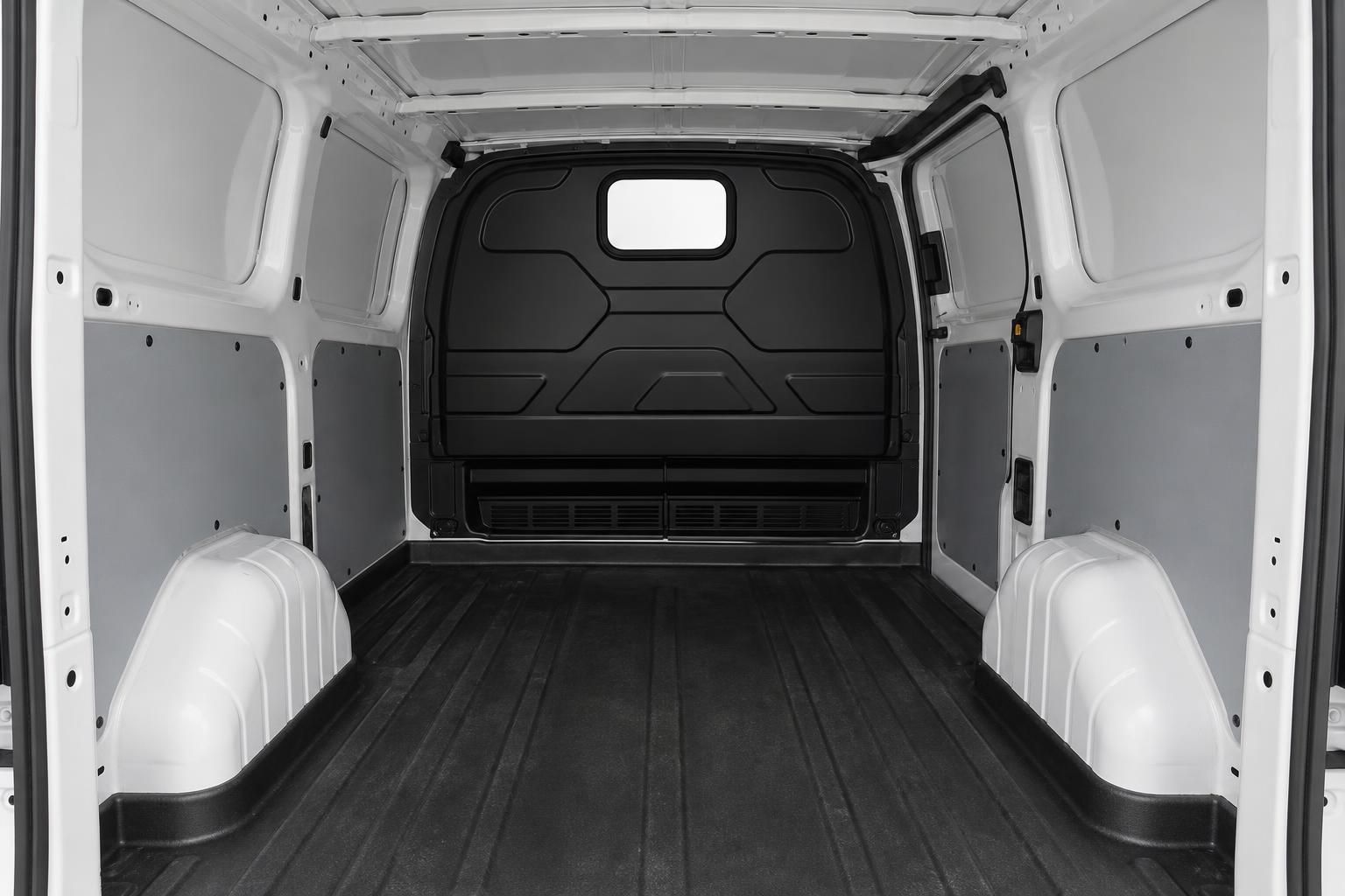 Ford Transit Custom Laderaum leer von innen mit Ladefläche