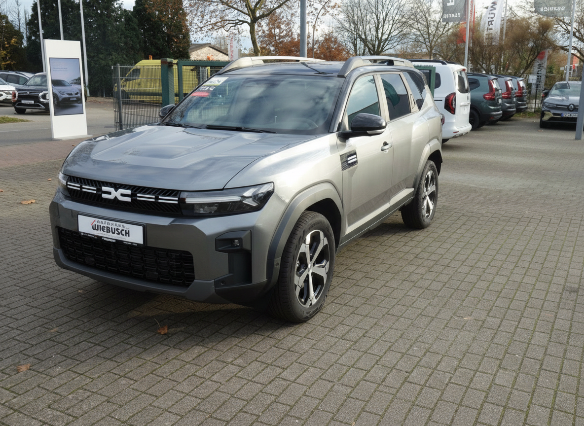 Dacia Duster SUV grau Außenansicht Autohaus Wiebusch Fahrzeugpräsentation