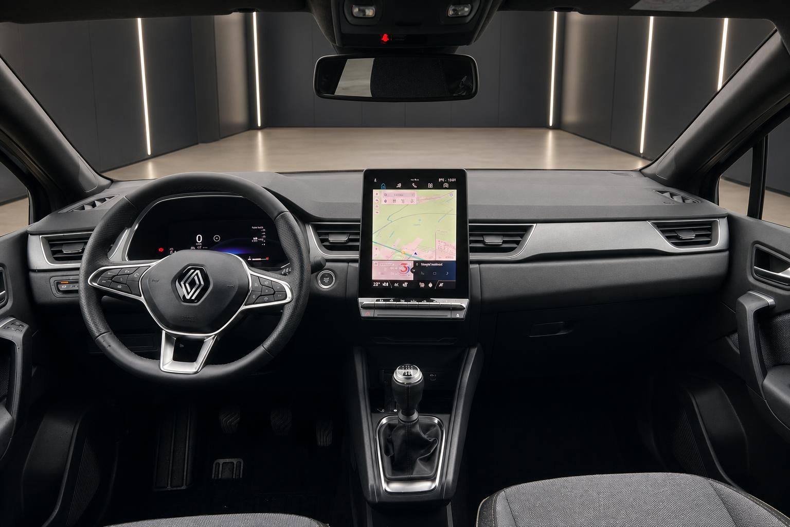 Renault Captur Armaturenbrett mit Navigationssystem und modernem Cockpit Design