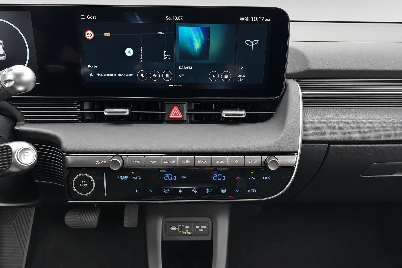 Infotainment-Display und Klimabedienung im Hyundai Ioniq 5