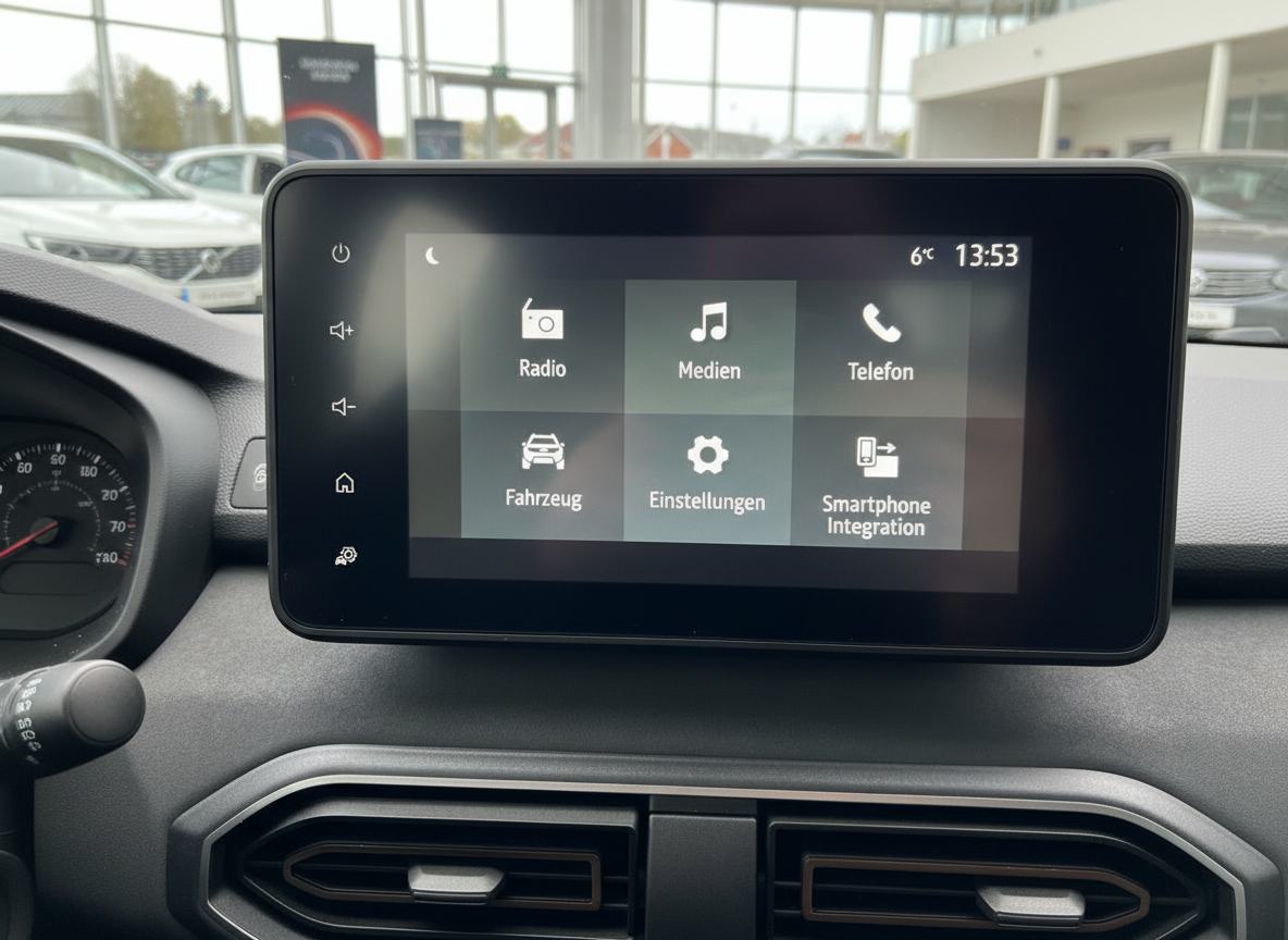 Dacia Infotainment-System Touchscreen mit Radio, Medien, Telefon und Smartphone Integration
