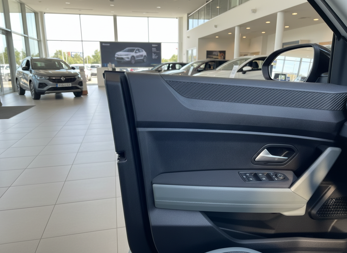 Renault Arkana Innenraum Fahrertür mit Fensterheber und Türgriff im Autohaus