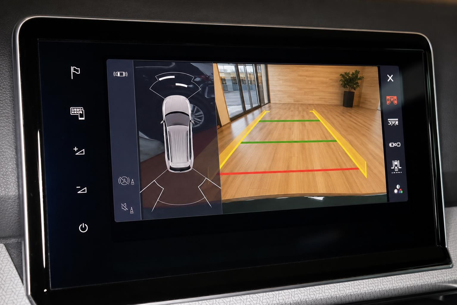 Rueckfahrkamera mit 360-Grad-Ansicht im SEAT Multimediadisplay