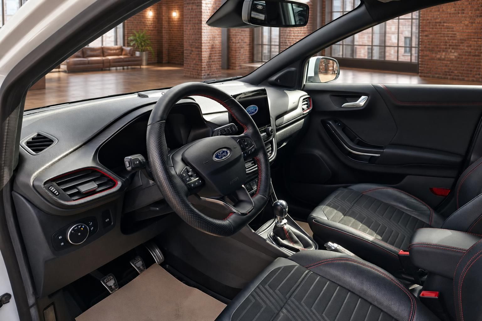 Ford Puma Innenraum Cockpit mit Lenkrad und Sportsitzen