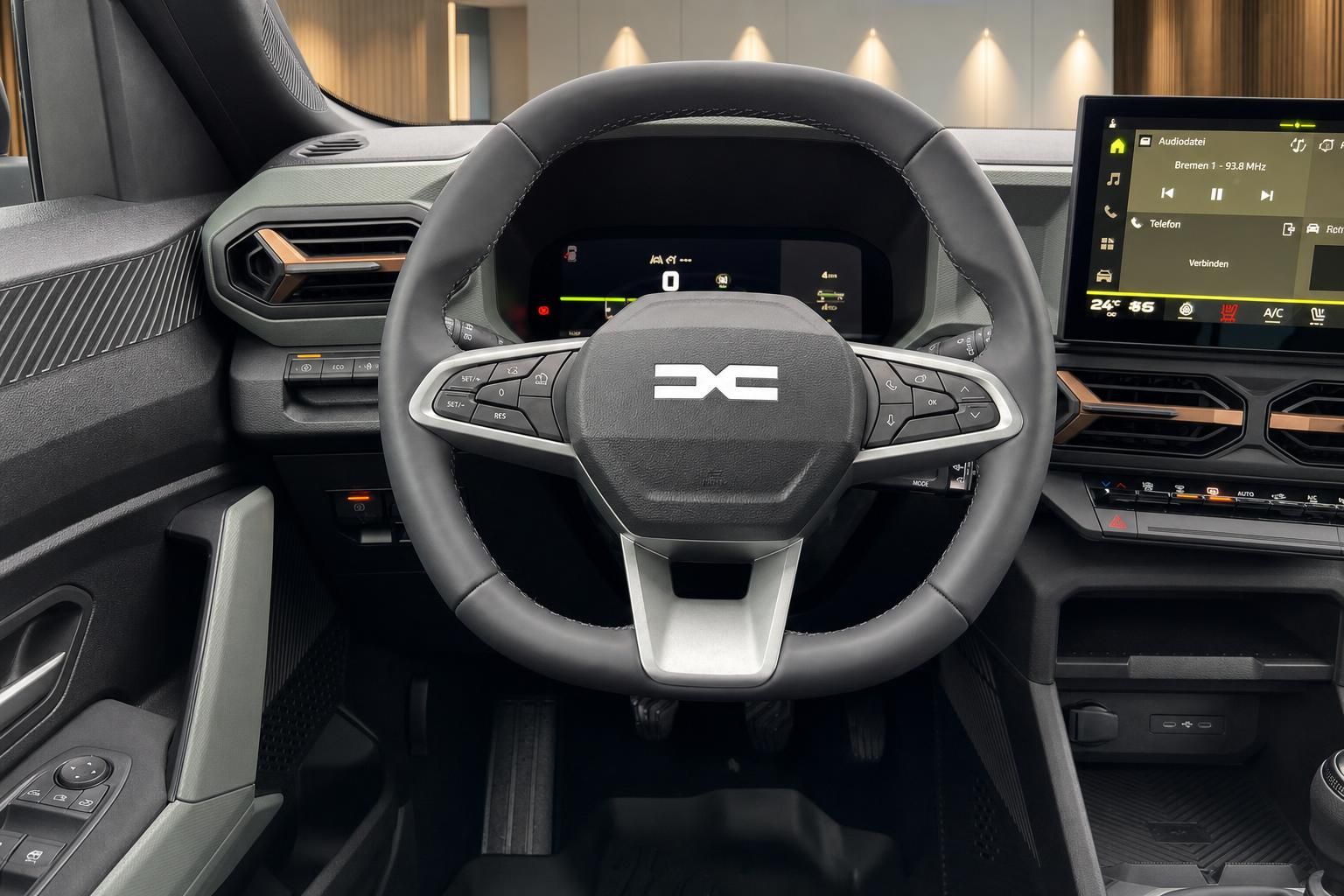 Dacia Bigster Armaturenbrett - digitales Cockpit mit Touchscreen und modernem Lenkrad-Design