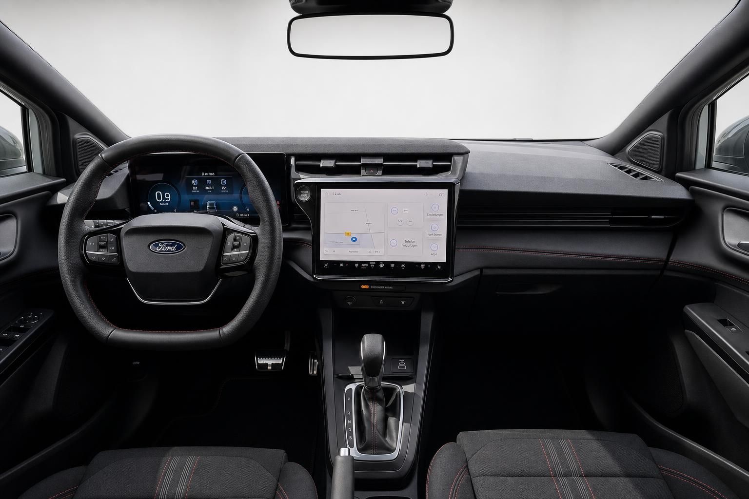 Ford Puma Cockpit mit Lenkrad, digitalem Display und Touchscreen