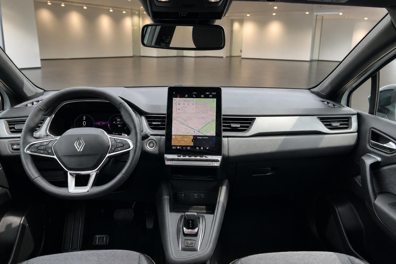 Renault Captur Armaturenbrett Touchscreen Navigation Lenkrad Detail