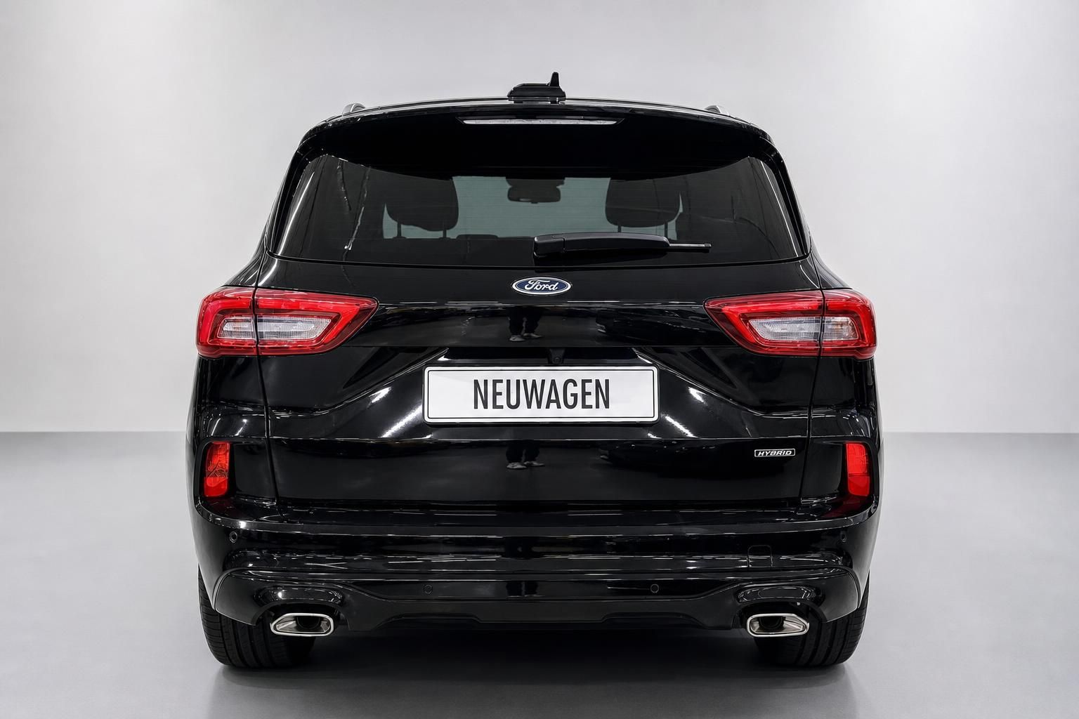 Ford Kuga schwarz Heckansicht Neuwagen Hybrid SUV