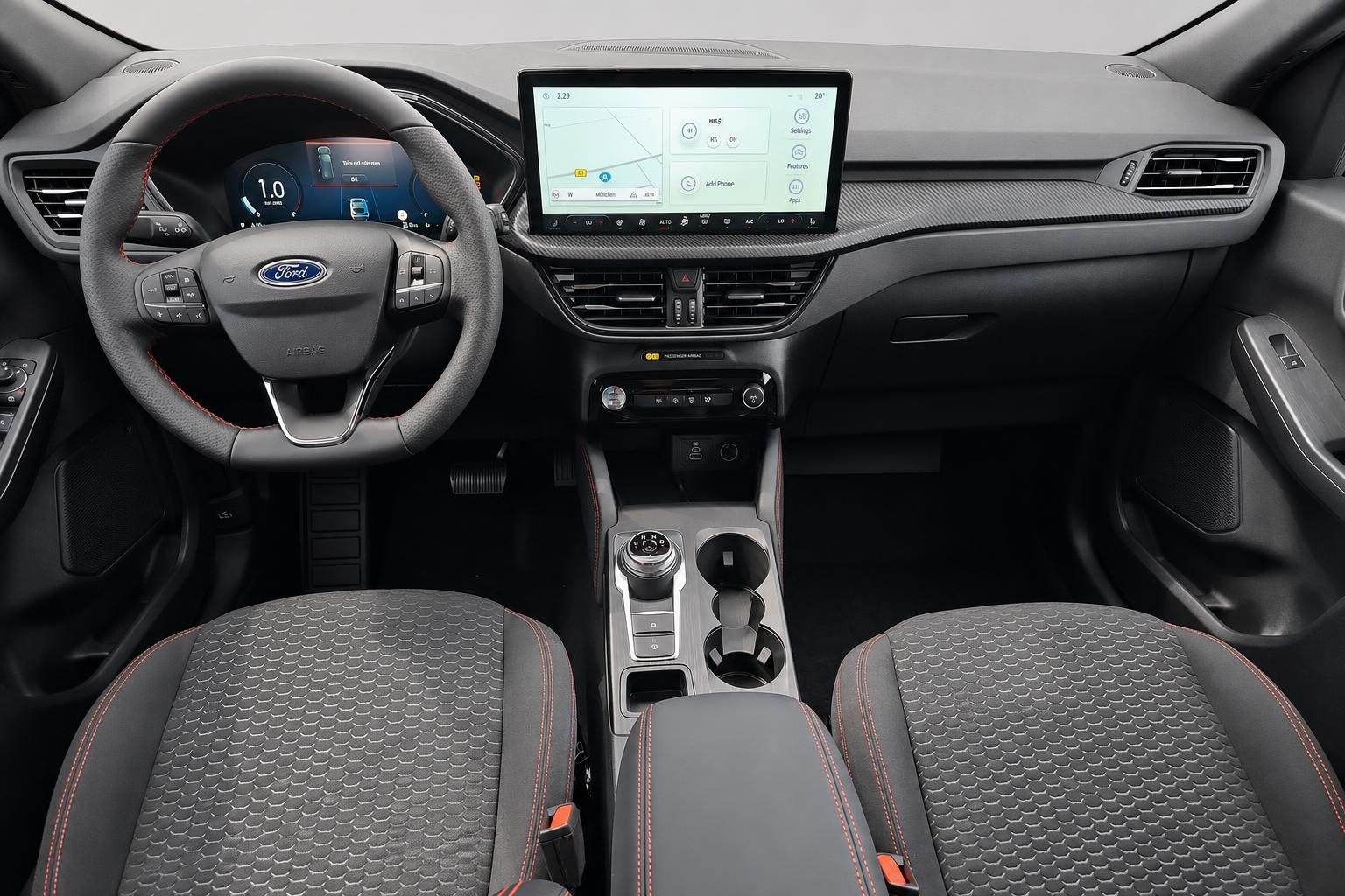 Ford Kuga Cockpit mit Lenkrad und Touchscreen Infotainment