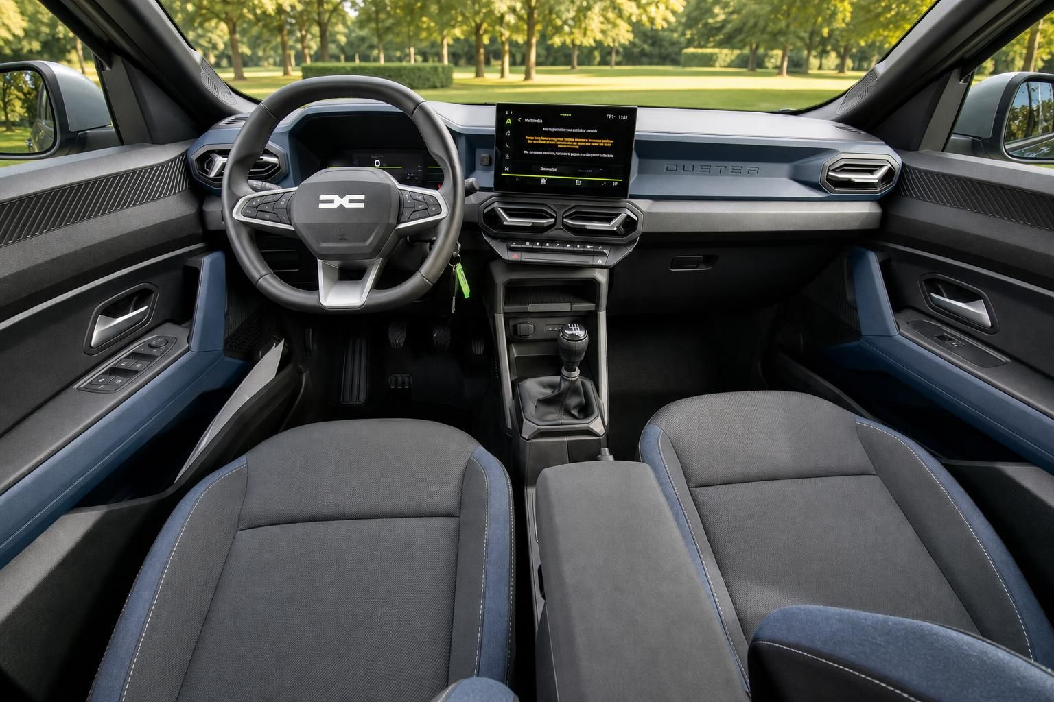 Dacia Duster Cockpit mit Lenkrad und Multimedia-Display