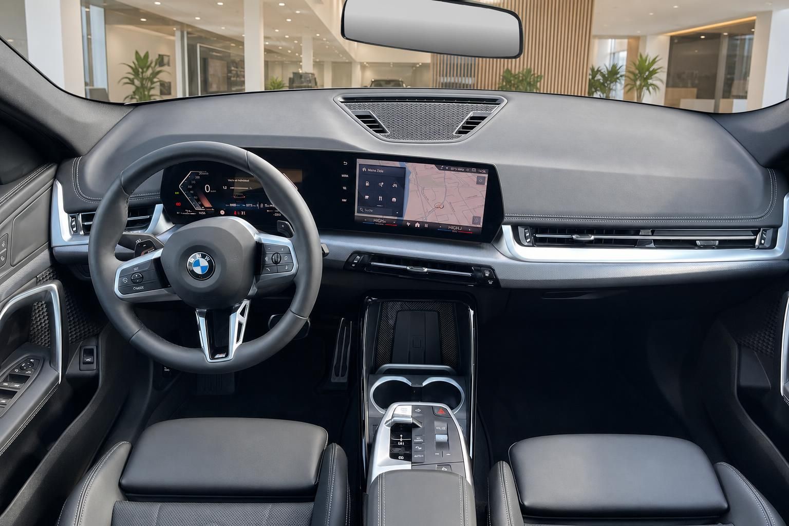 BMW X1 Innenraum Cockpit mit Lenkrad und digitalem Display