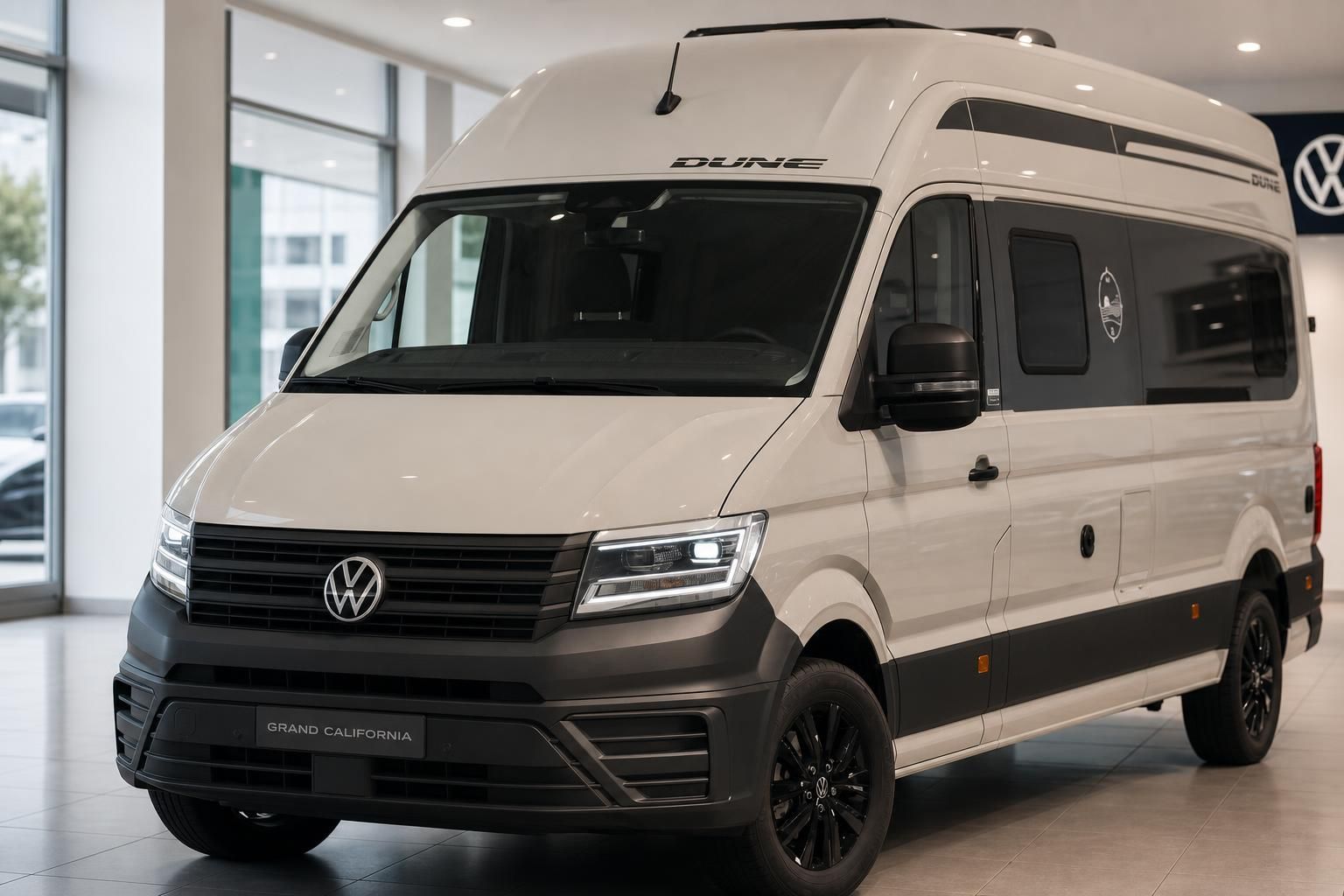 VW Grand California Dune Frontansicht in weiß