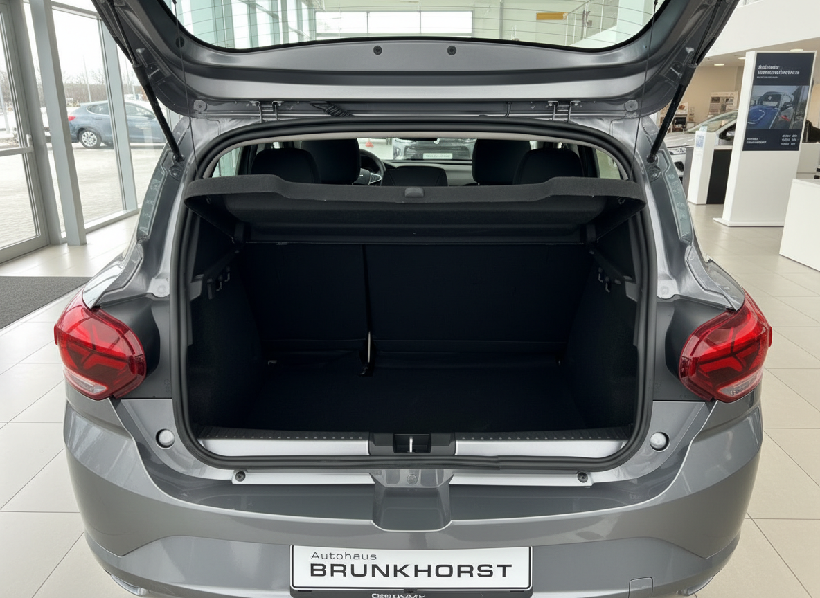 Grauer Kombi Kofferraum geöffnet im Autohaus Brunkhorst – geräumiger Laderaum