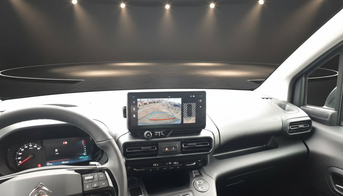 Citroën Berlingo Innenraum mit Rückfahrkamera auf Touchscreen-Display