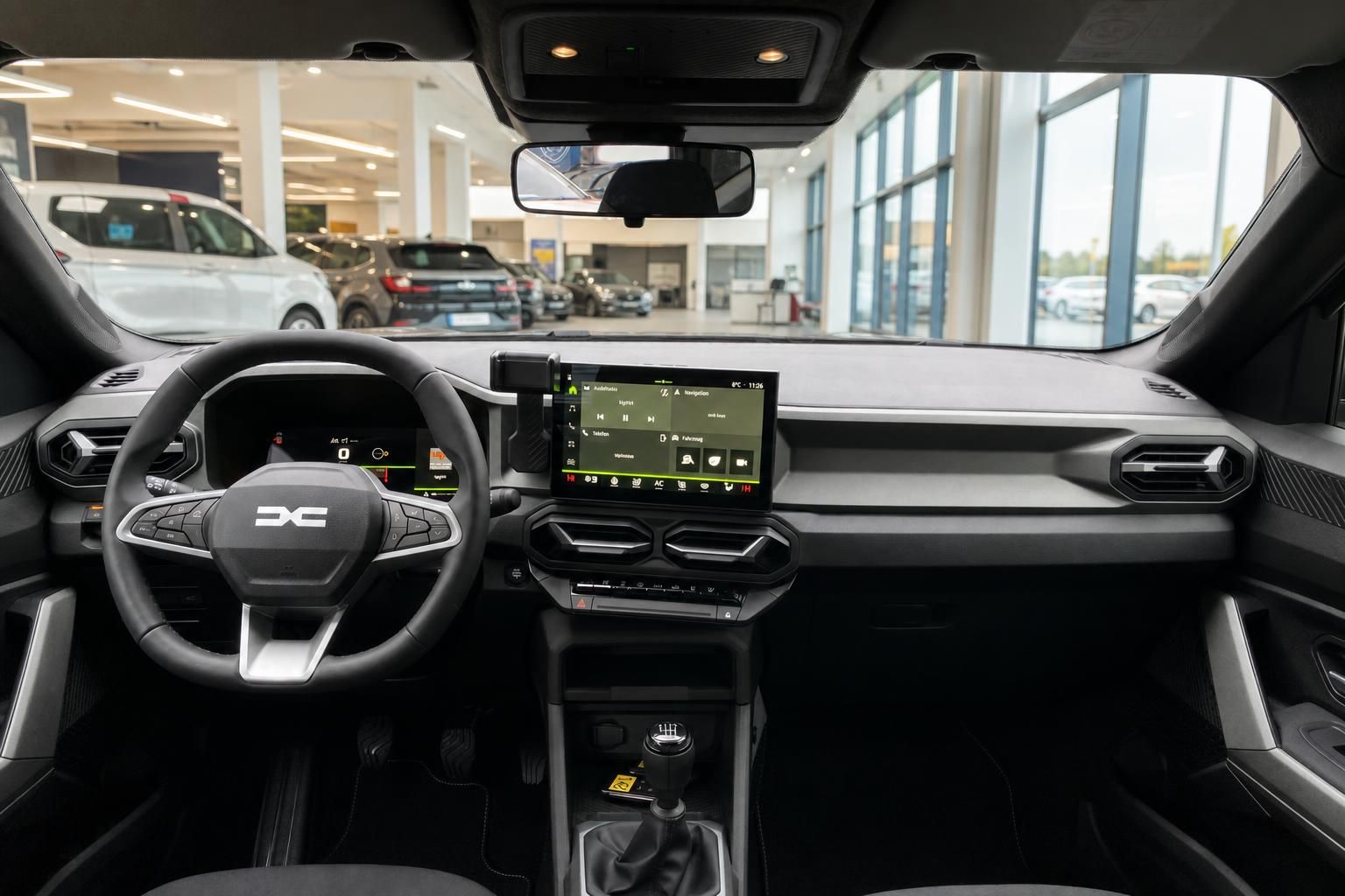Cockpit mit digitalem Display, Touchscreen und modernem Armaturenbrett